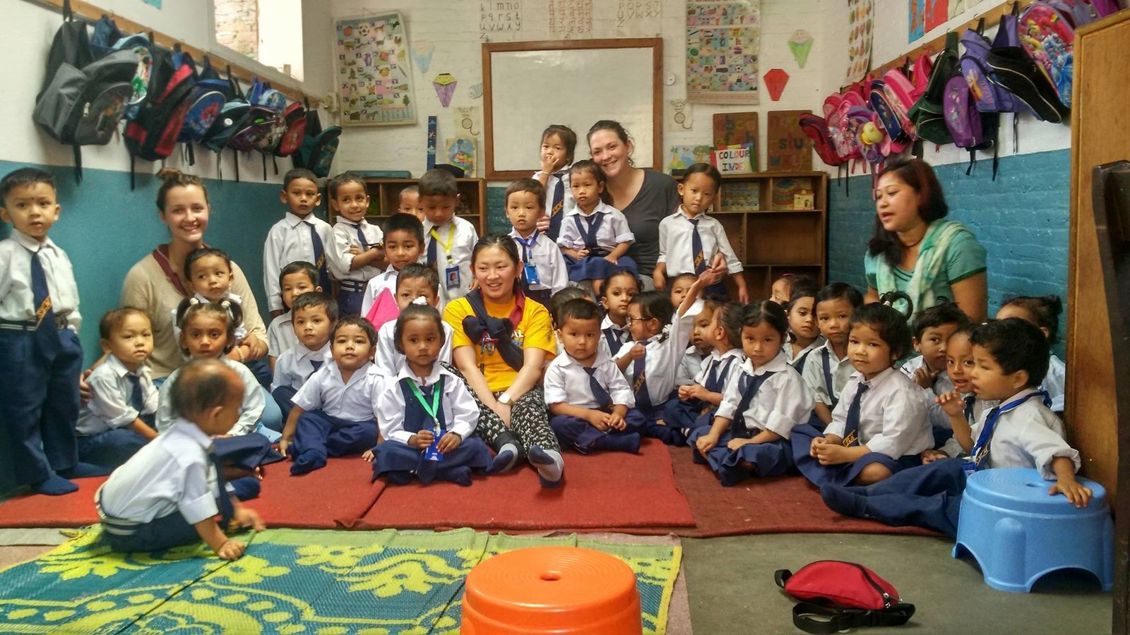 Teaching English at the School volunteering program in Nepal